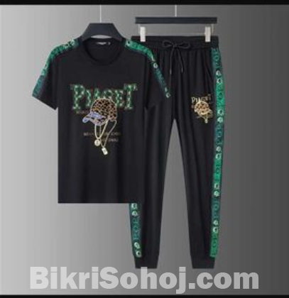 স্টাইলিশ মিউজিক থিম টি-শার্ট ও ট্র্যাক প্যান্ট সেট